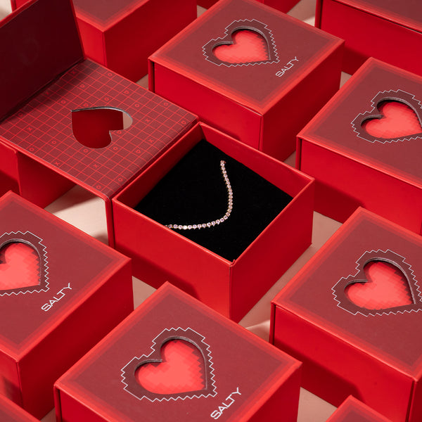 Blush Sparkling Tennis Bracelet - Gold