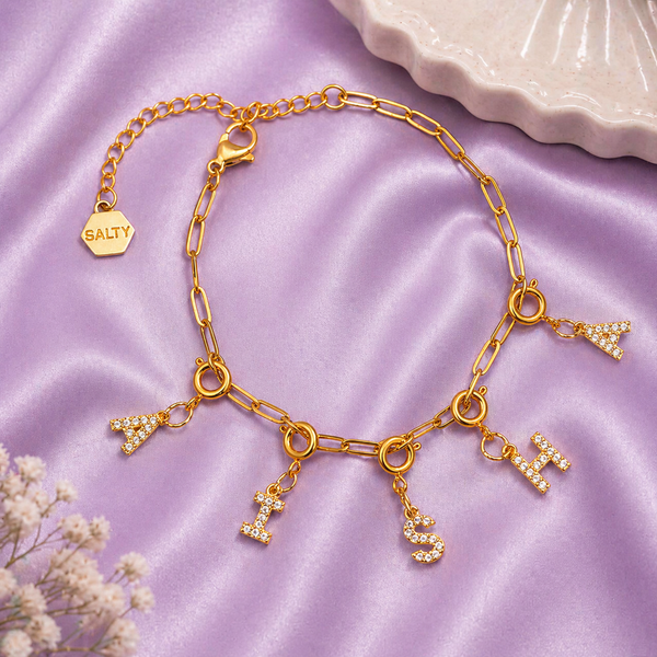 Personalized Alphabet Charm Bracelet