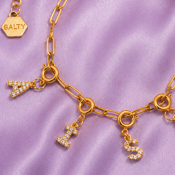 Personalized Alphabet Charm Bracelet