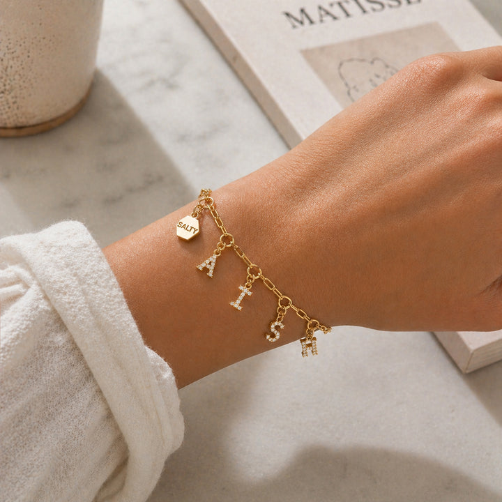 Personalized Alphabet Charm Bracelet