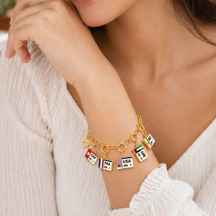 Personalized Country Charm Bracelet