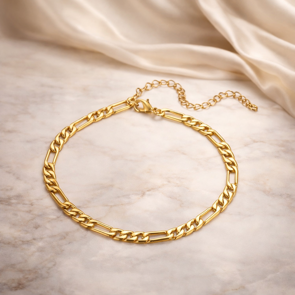 Golden Edge Link Bracelet