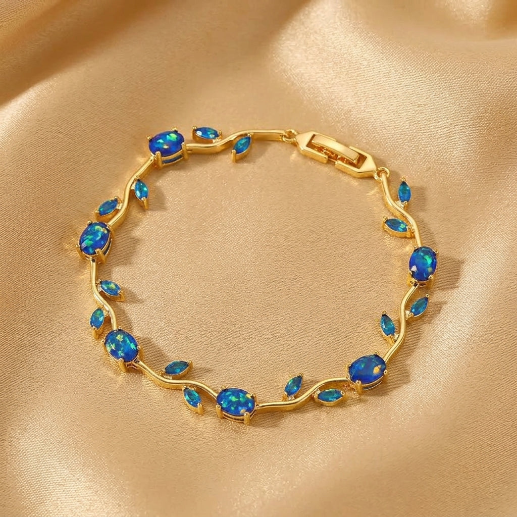 Crystal Vine Bracelet - Blue | Salty