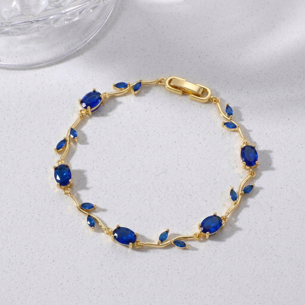 Crystal Vine Bracelet - Blue | Salty