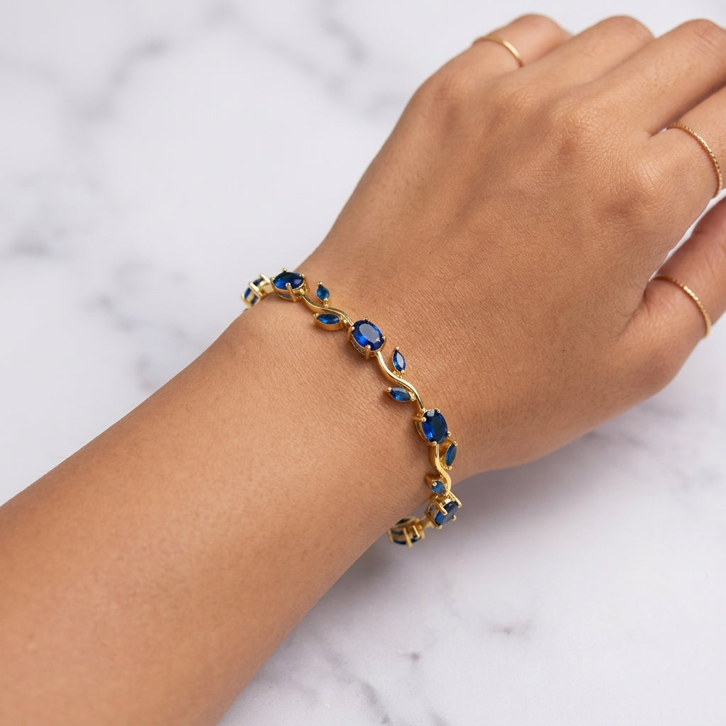 Crystal Vine Bracelet - Blue | Salty