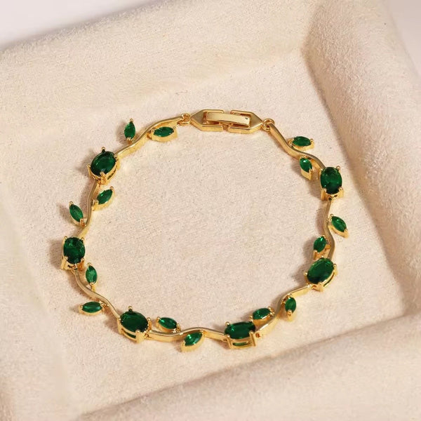 Crystal Vine Bracelet - Green