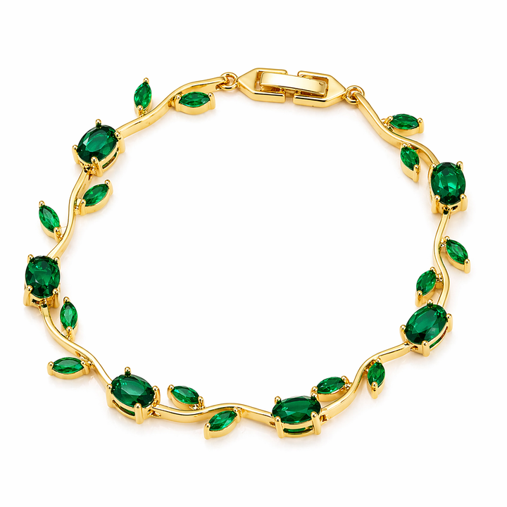 Crystal Vine Bracelet - Green | Salty