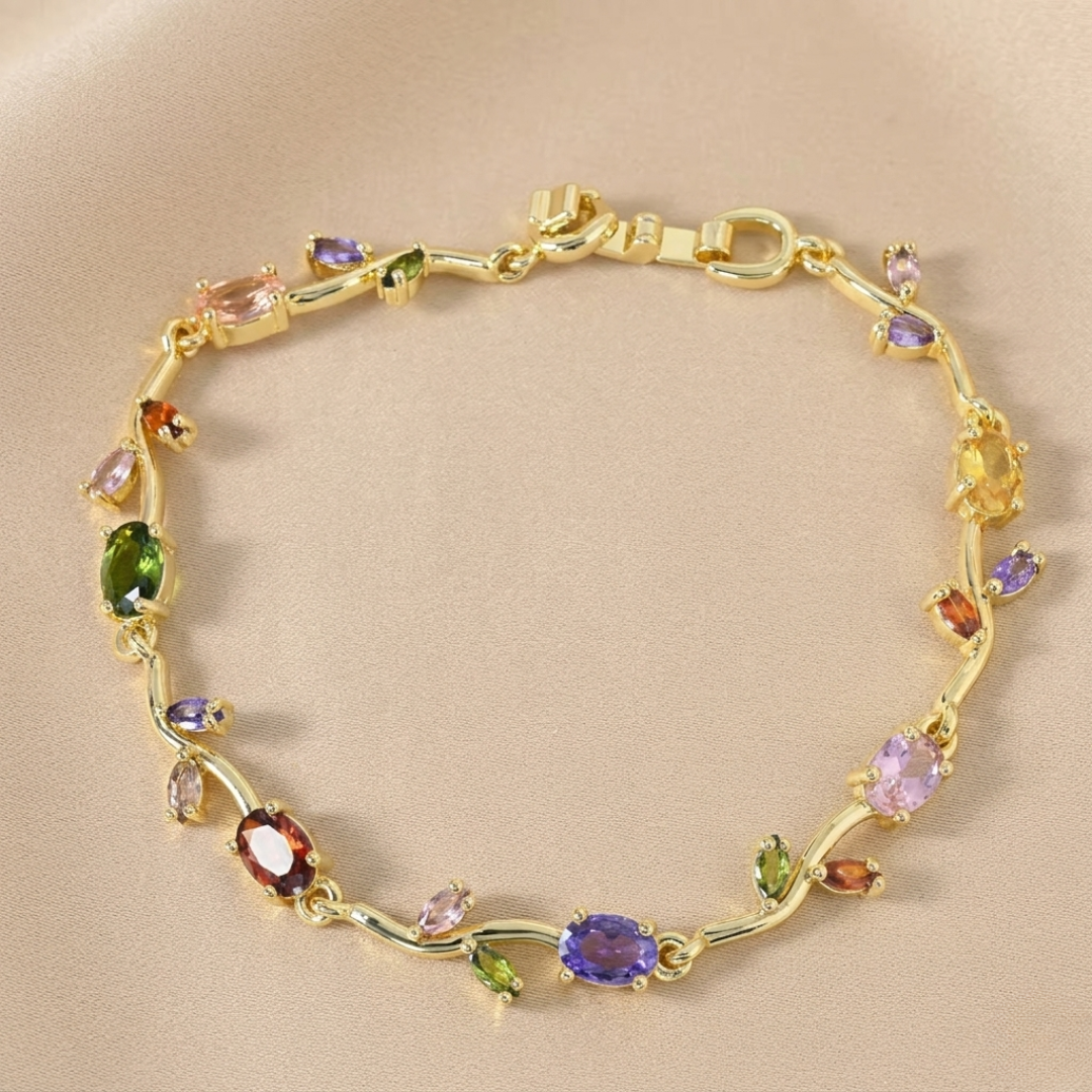Crystal Multicolor Stone Bracelet (Pack of 1)