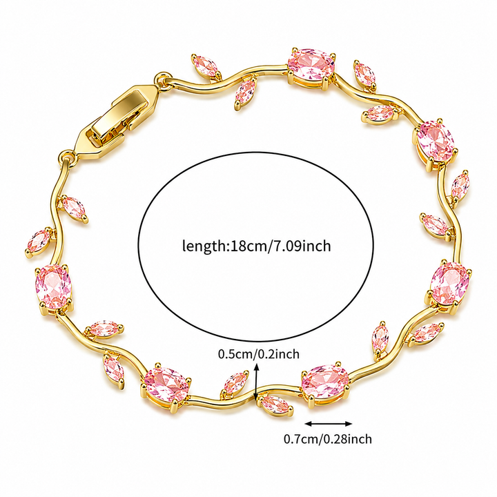 Crystal Vine Bracelet - Pink