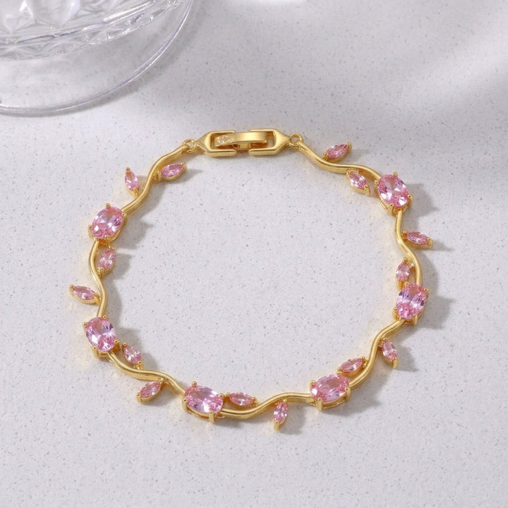 Crystal Vine Bracelet - Pink | Salty