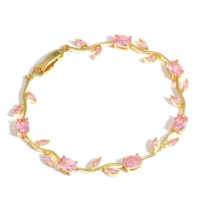 Crystal Vine Bracelet - Pink | Salty