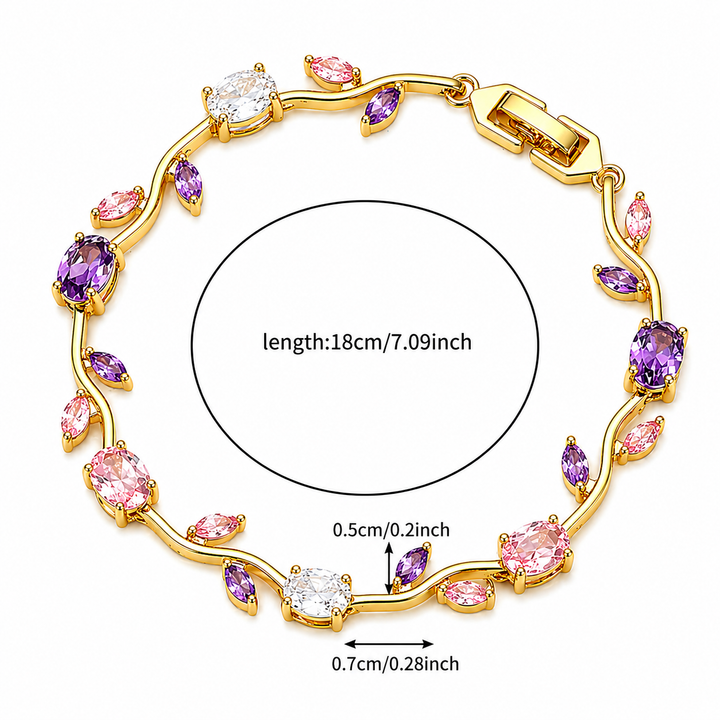 Crystal Vine Bracelet - Purple