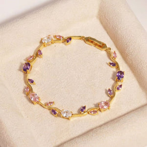 Crystal Vine Bracelet - Purple | Salty
