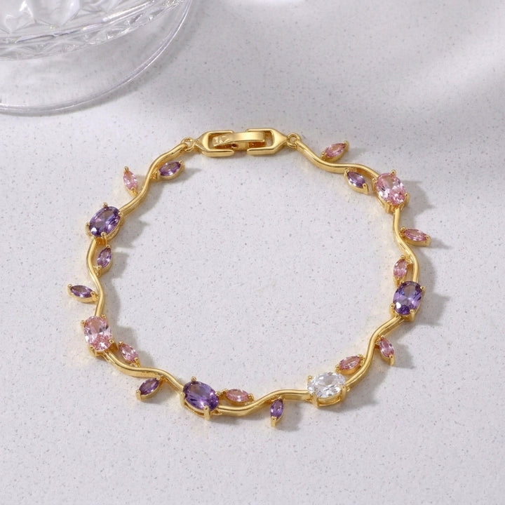 Crystal Vine Bracelet - Purple | Salty