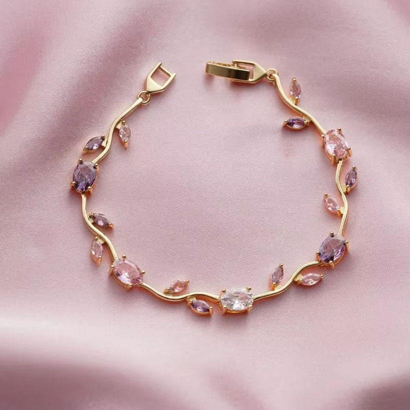 Crystal Vine Bracelet - Purple | Salty