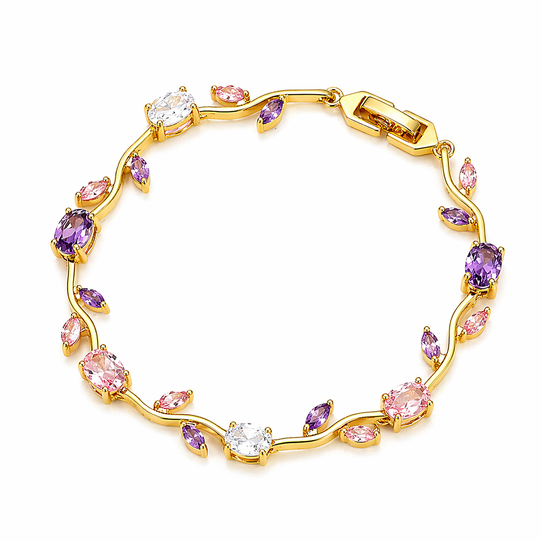 Crystal Vine Bracelet - Purple | Salty