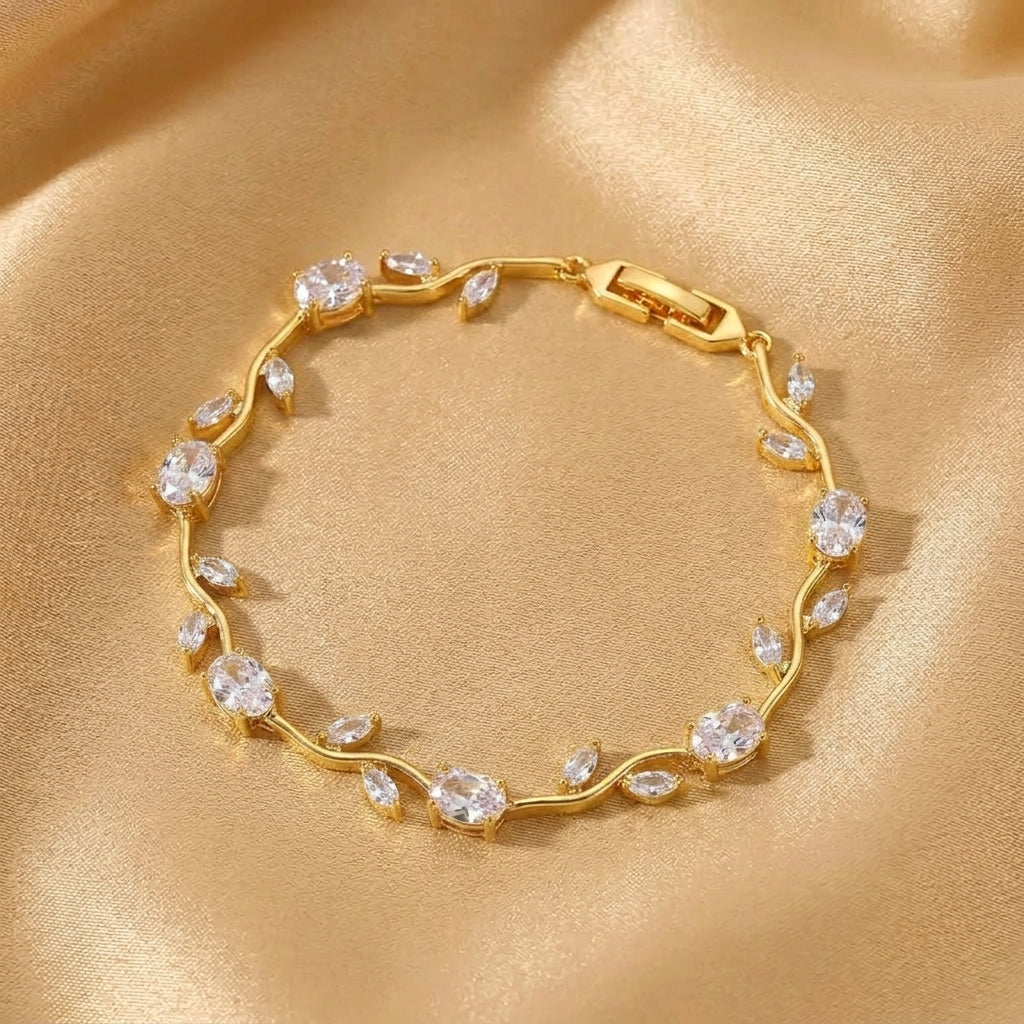 Crystal Vine Bracelet - White | Salty