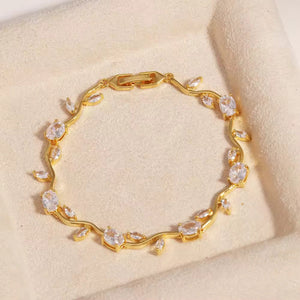 Crystal Vine Bracelet - White | Salty