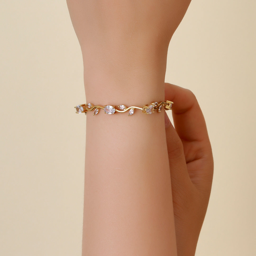 Crystal Vine Bracelet - White