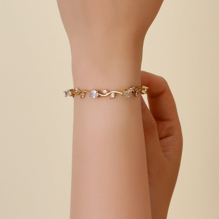 Crystal Vine Bracelet - White
