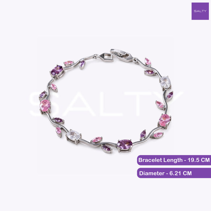 Tulip Crystal Vine Bracelet - Multi Color