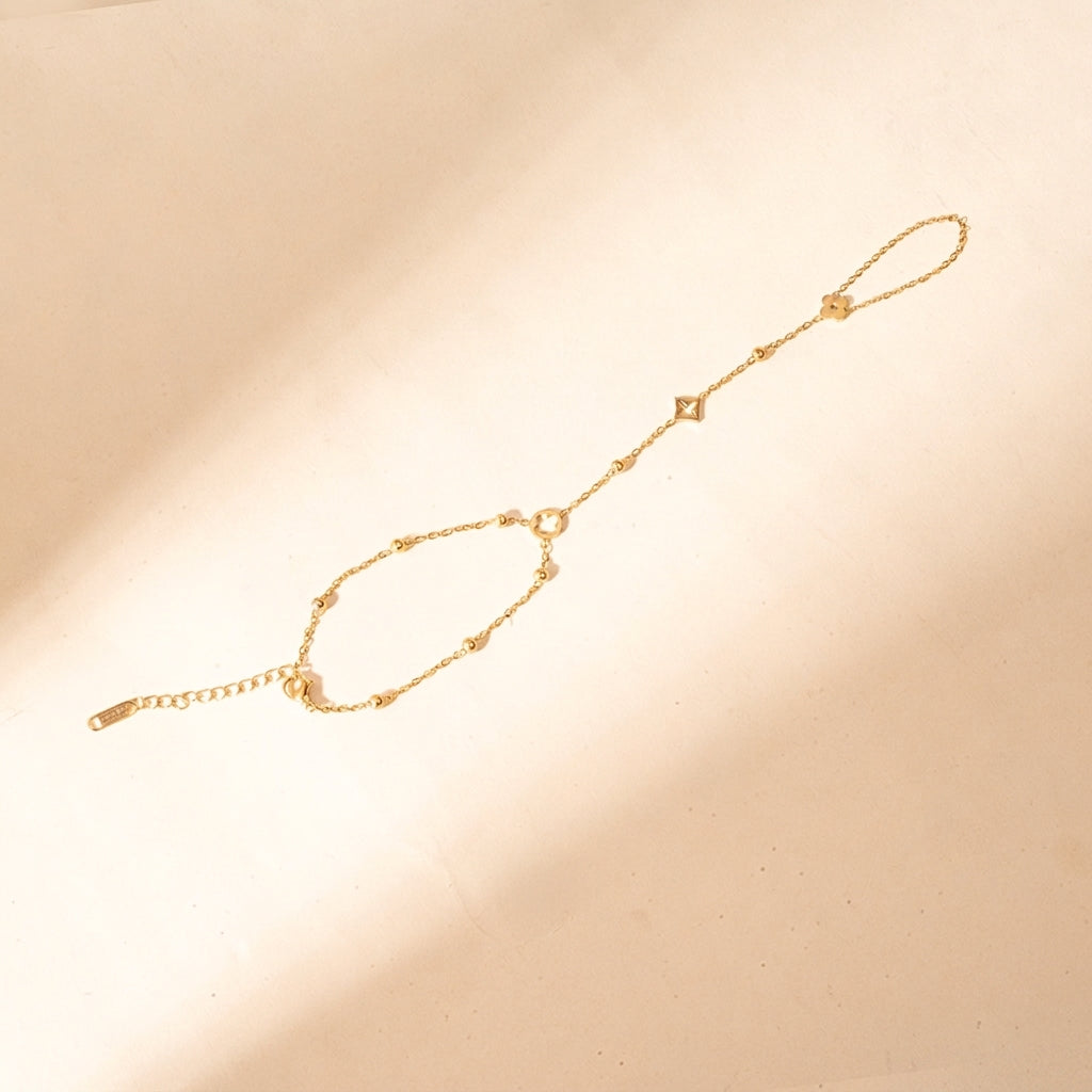 2in1 Clover Royal Shine Ring Bracelet | Salty