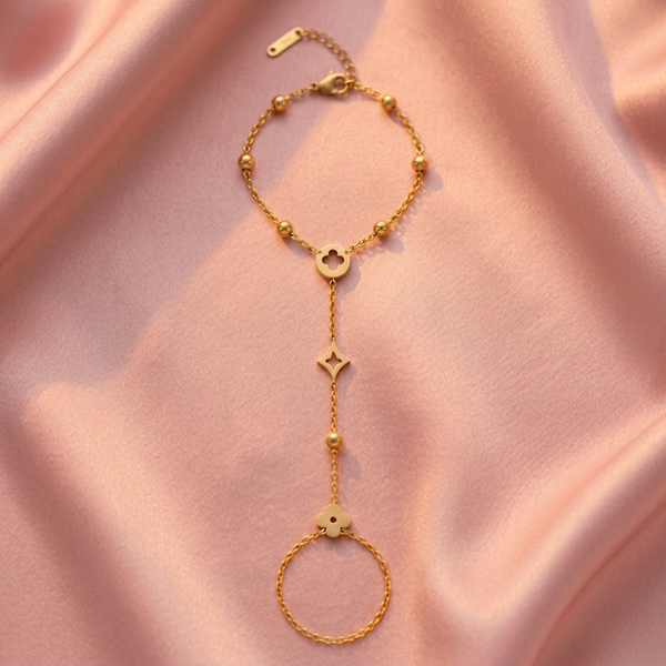 2in1 Clover Royal Shine Ring Bracelet