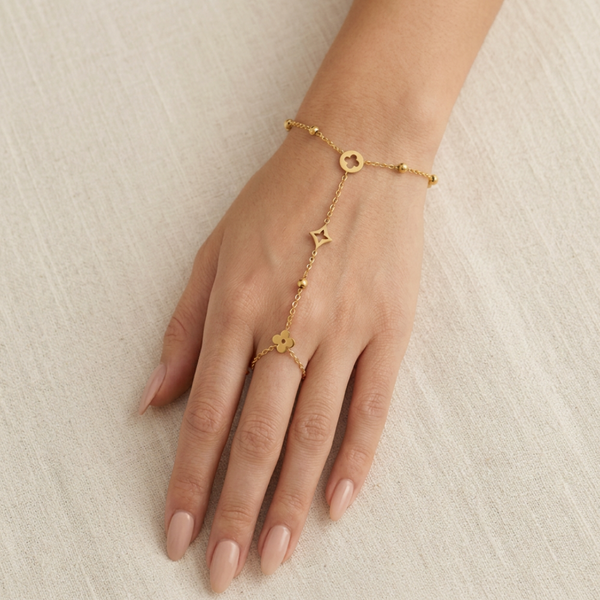 2in1 Clover Royal Shine Ring Bracelet