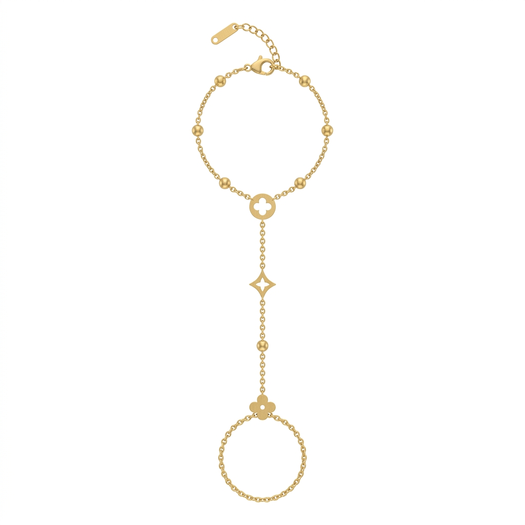 2in1 Clover Royal Shine Ring Bracelet | Salty