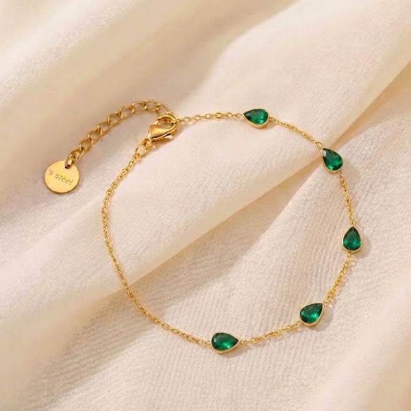 Dew Drop Bracelet - Green