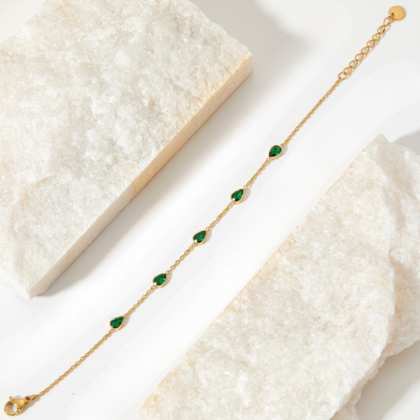 Dew Drop Bracelet - Green