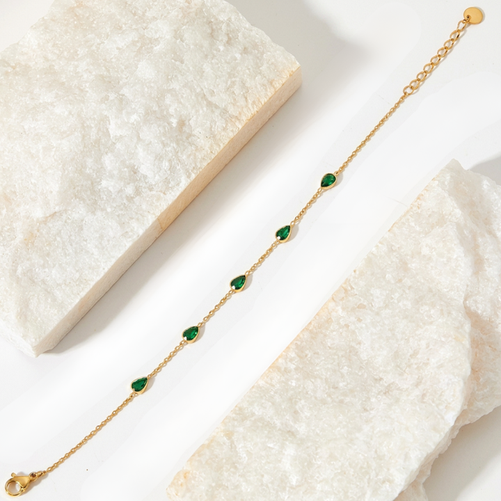 Dew Drop Bracelet - Green