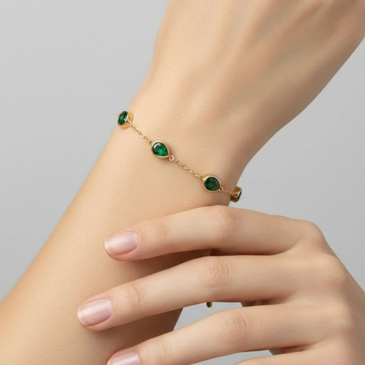 Dew Drop Bracelet - Green