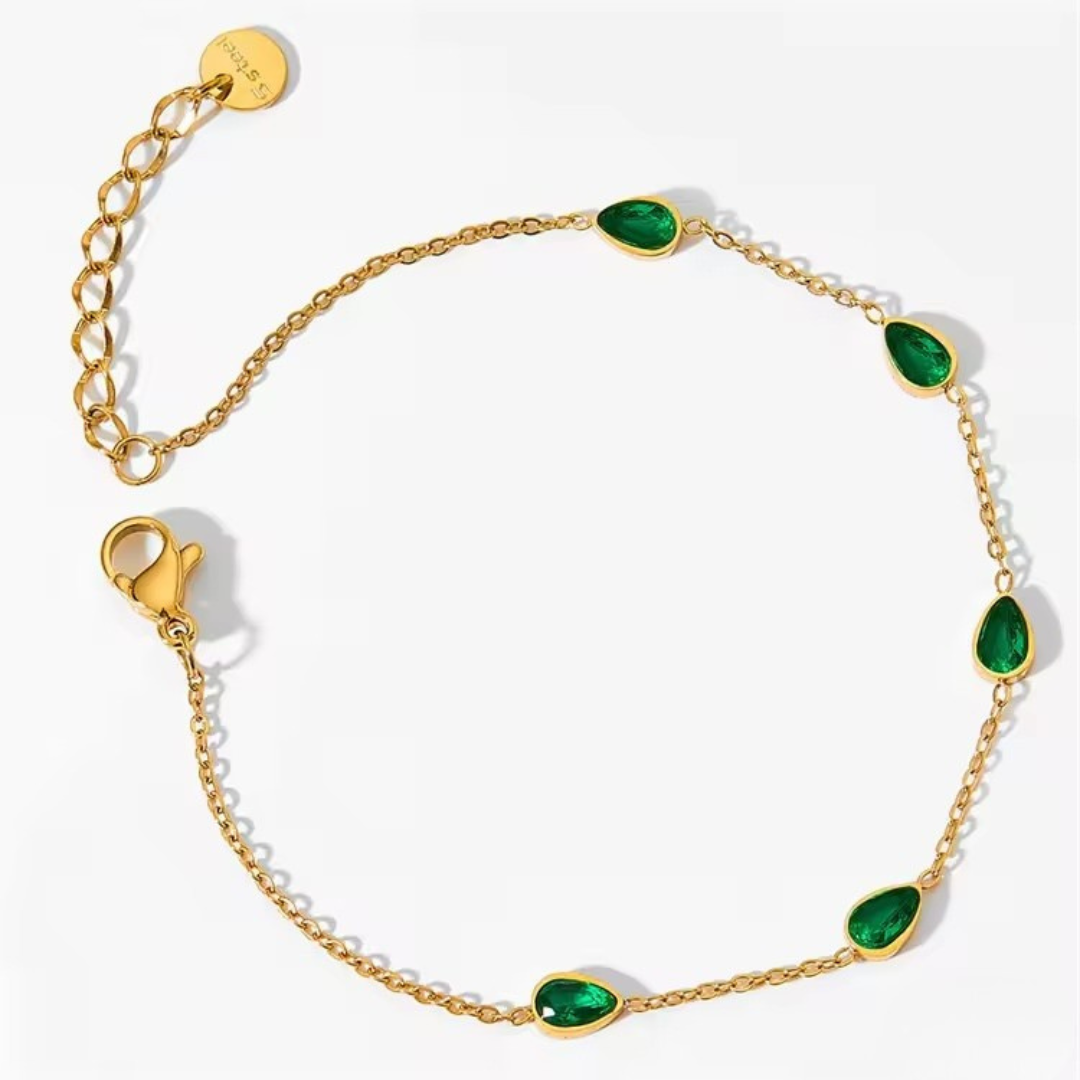 Dew Drop Bracelet - Green