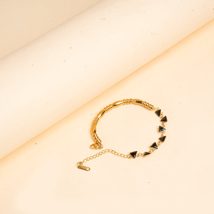 Minimal Triangular Link Bracelet - Blue | Salty