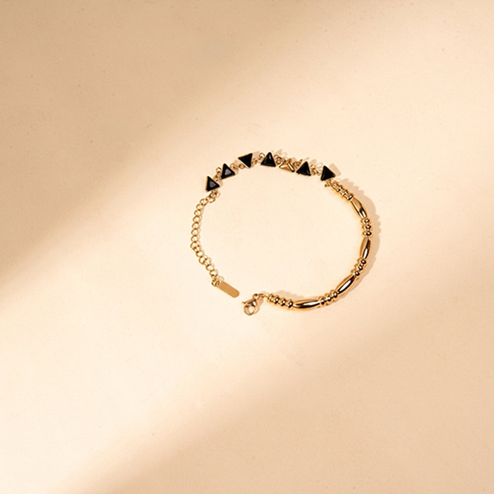 Minimal Triangular Link Bracelet - Blue | Salty