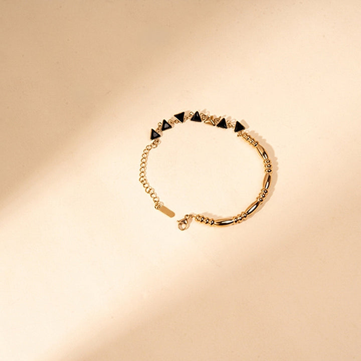 Minimal Triangular Link Bracelet - Blue | Salty