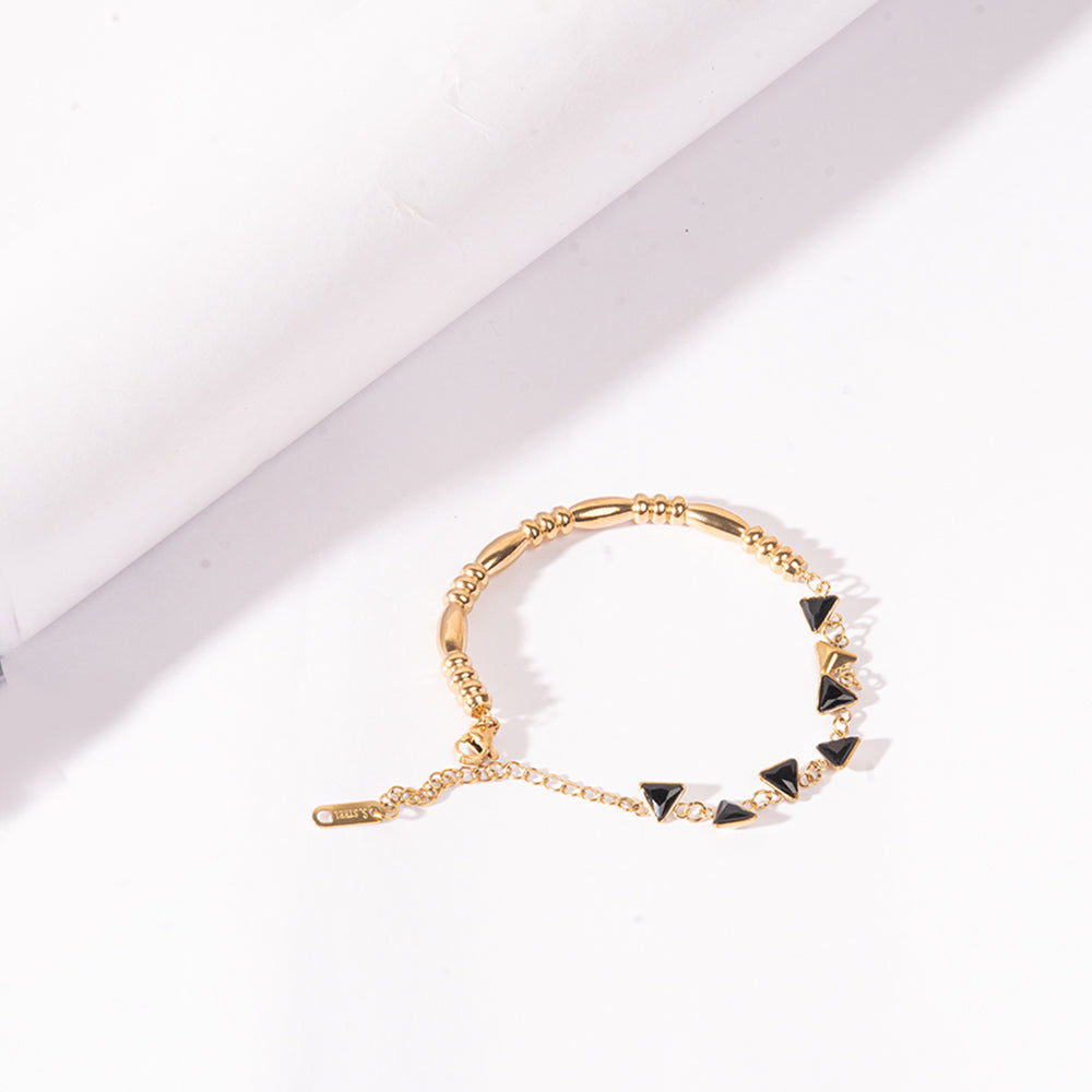 Minimal Triangular Link Bracelet - Blue | Salty