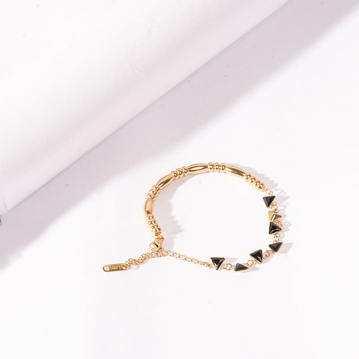 Minimal Triangular Link Bracelet - Blue | Salty
