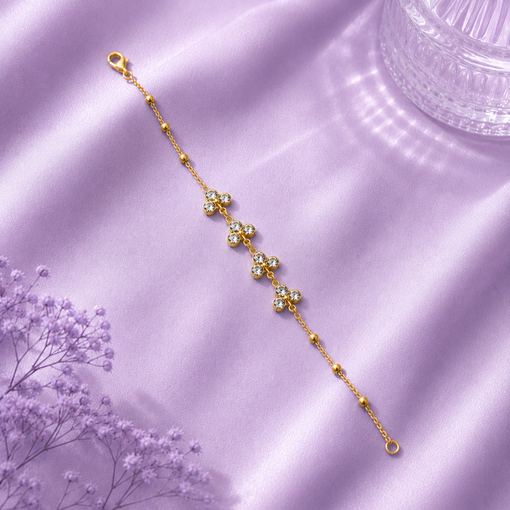 Crystal Clover Cascade Bracelet | Salty