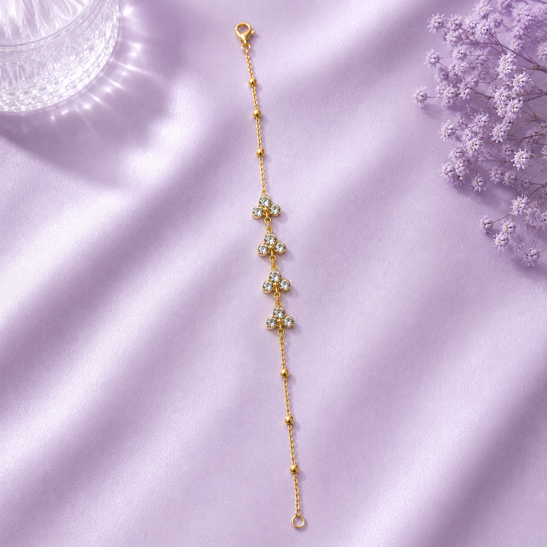 Crystal Clover Cascade Bracelet | Salty