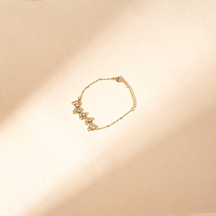 Crystal Clover Cascade Bracelet | Salty