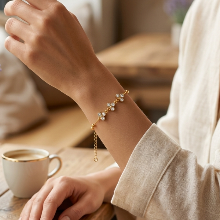Crystal Clover Cascade Bracelet | Salty