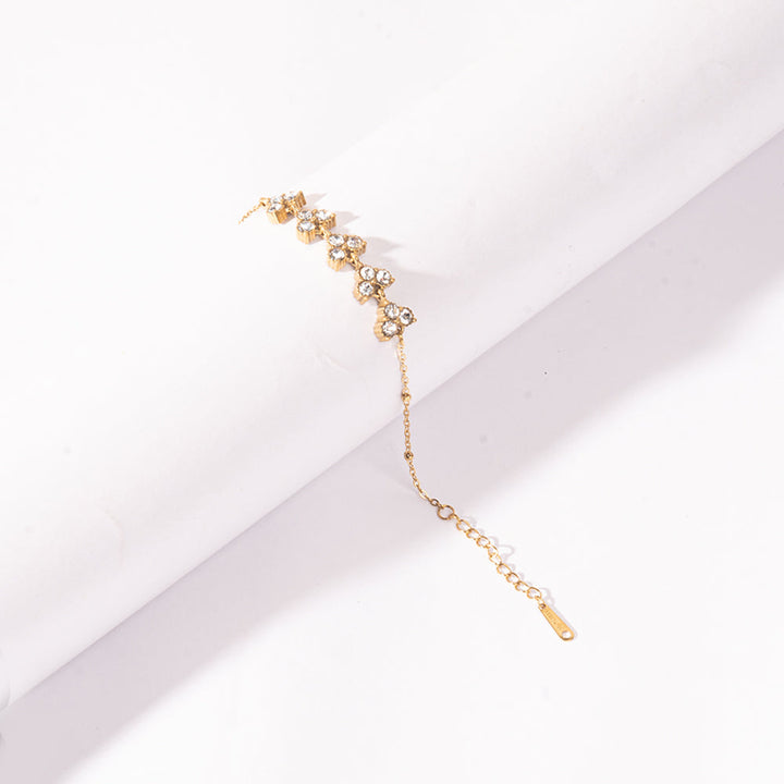 Crystal Clover Cascade Bracelet | Salty