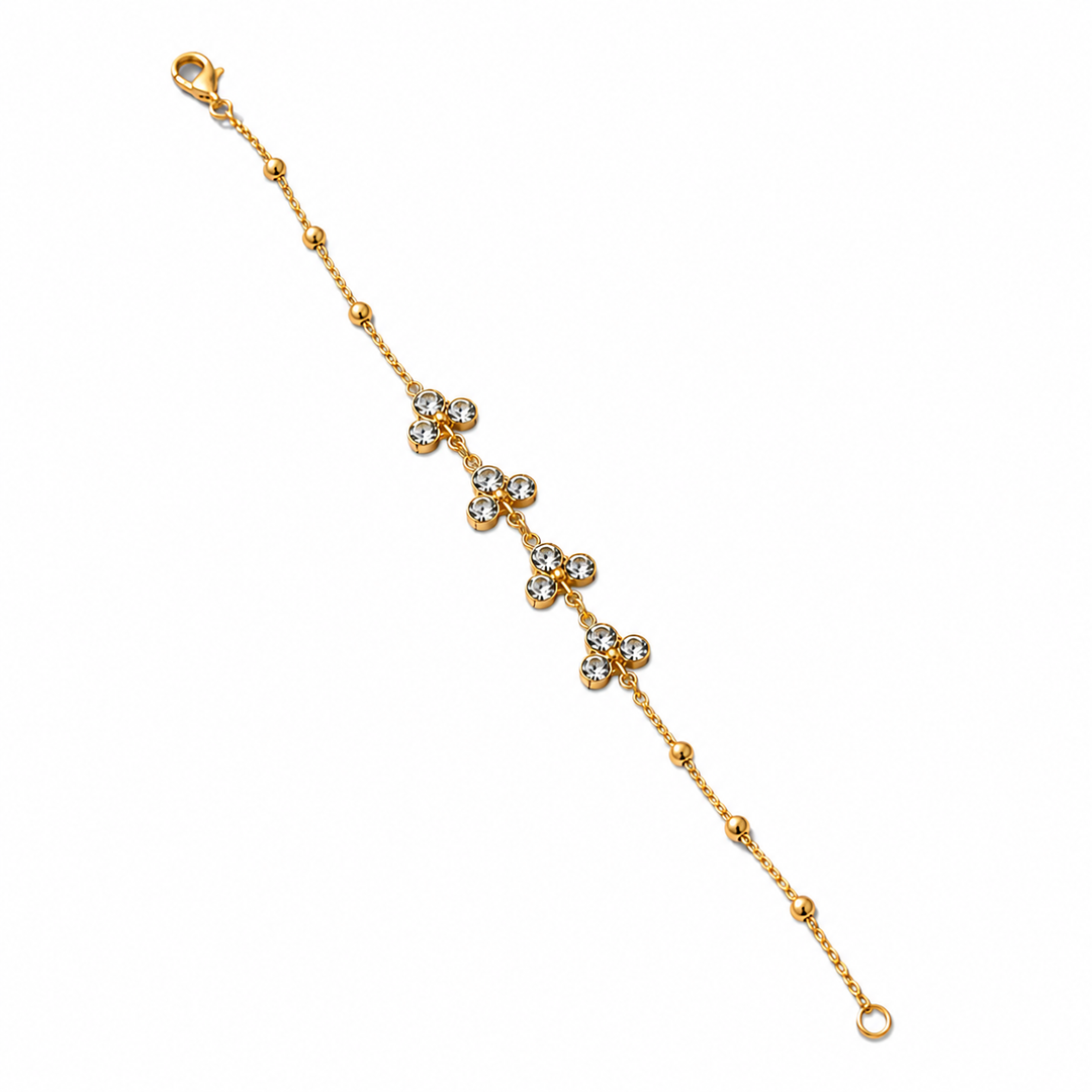 Crystal Clover Cascade Bracelet | Salty