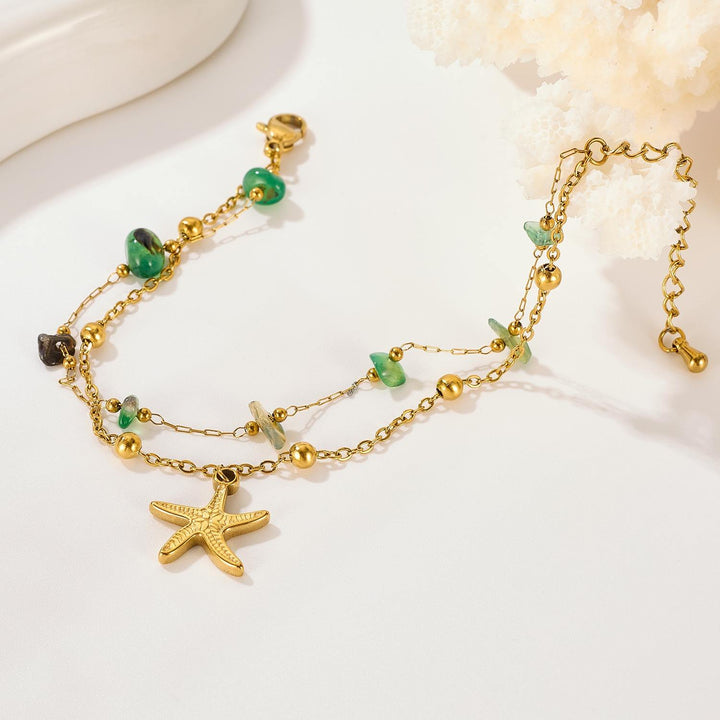 Dual Layer Ocean Aura Starfish Bracelet