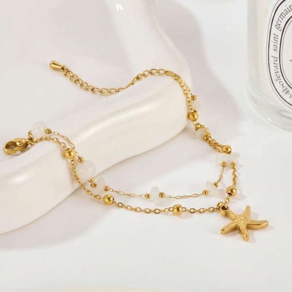Dual Layer Ocean Drip Starfish Bracelet