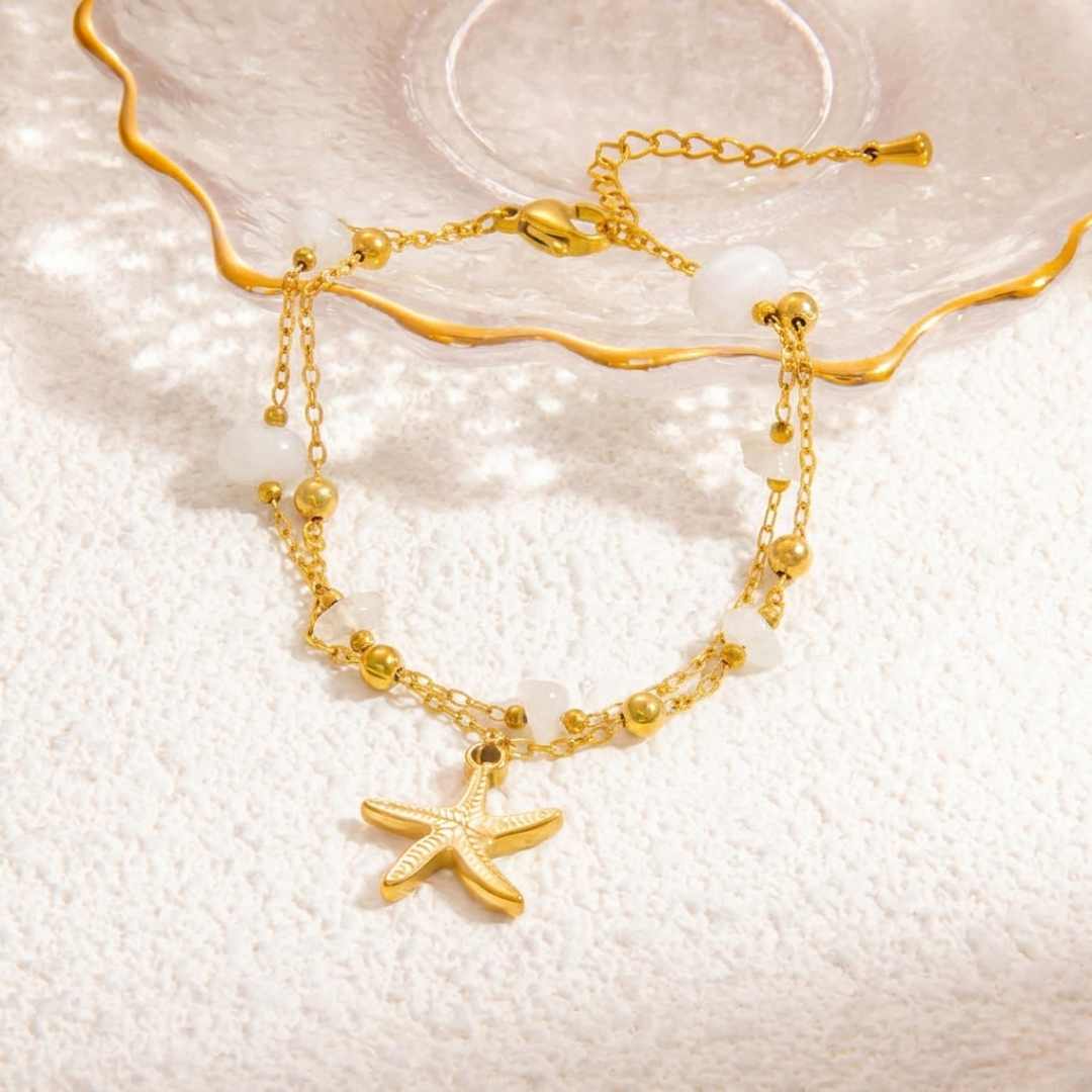 Dual Layer Ocean Drip Starfish Bracelet