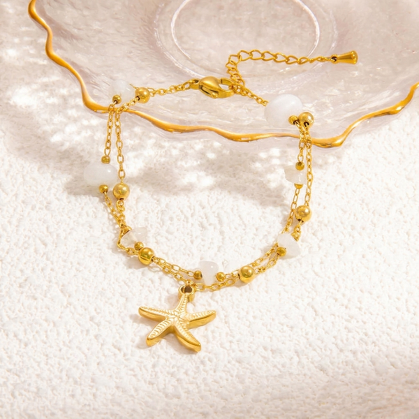 Dual Layer Ocean Drip Starfish Bracelet