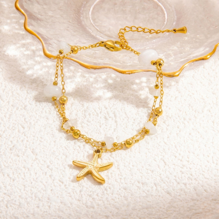 Dual Layer Ocean Drip Starfish Bracelet